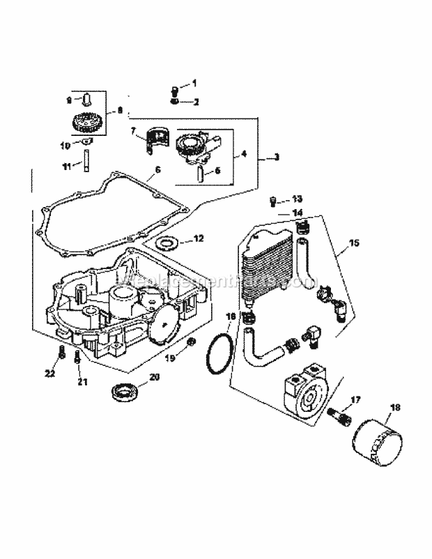 Cv25-69558 Oil Pan & Lubrication Diagram and Parts List for M60-KH 53AB5BAX150 Cub Cadet Sprayer